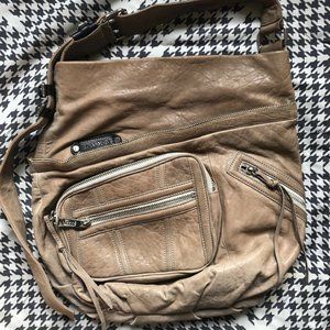 L.A.M.B. Corsaire Seville Medium Gray Leather Hobo